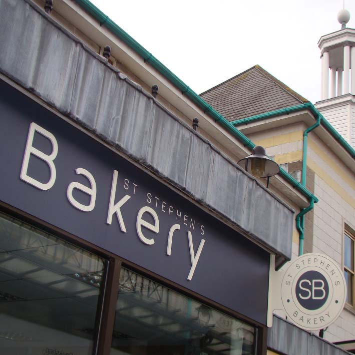 St Stephens Bakery sign project Pympton Devon