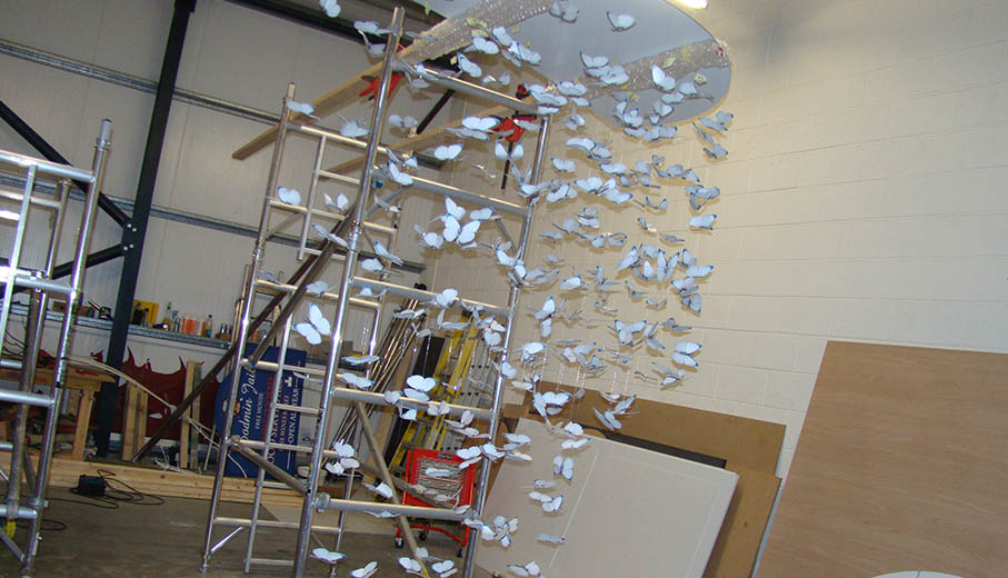 Manufacture of butterfly exhibit components