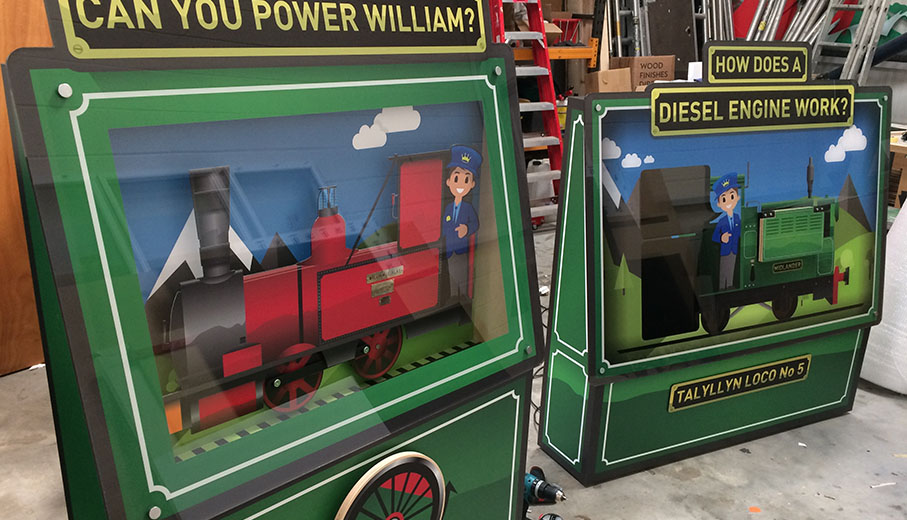 railway interactives for Museum in Wales