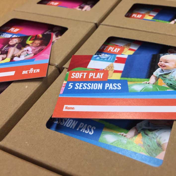 Writable printed business card printing for Newquay soft play Cornwall