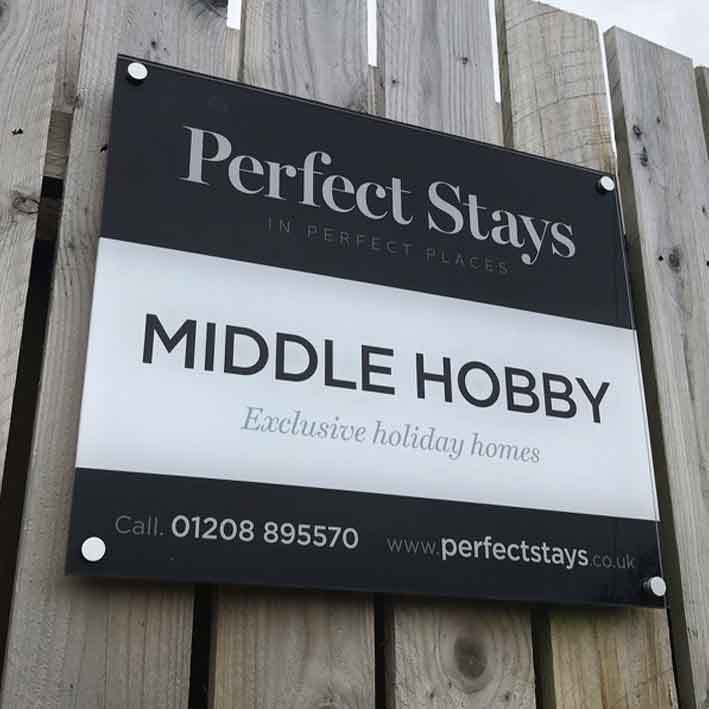 Quality direct sign printing onto acrylic in Rock Cornwall