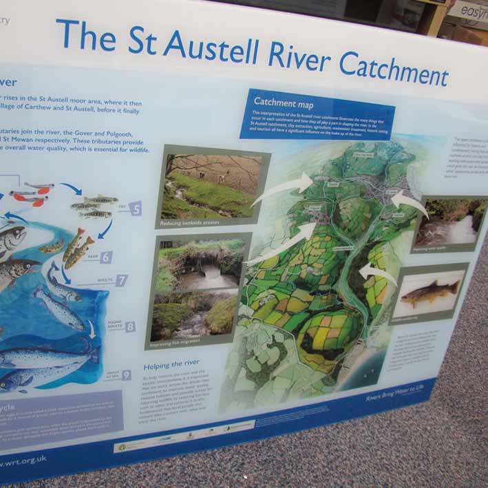 Printed interpretation for West country river trust, St Austell Cornwall