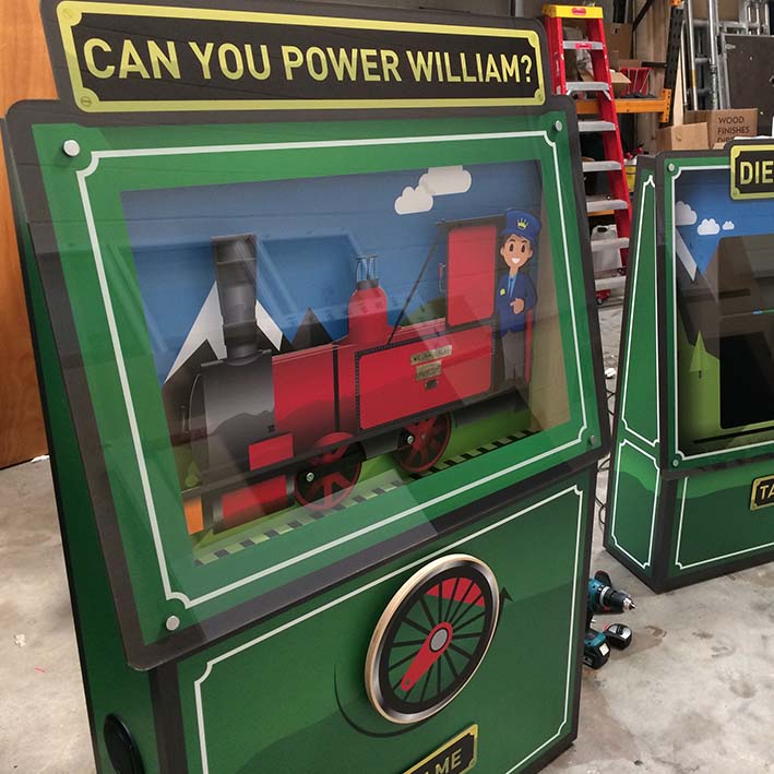 steam train mechanical museum interactive maker