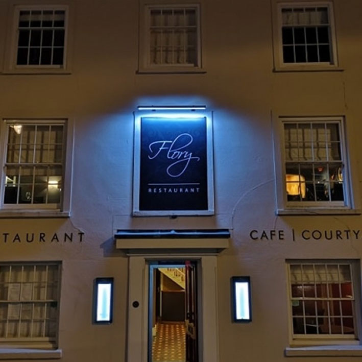 Illuminated sign in Bodmin and manufactured in Cornwall