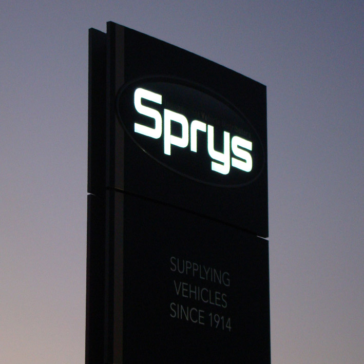 led illuminated forecourt monolith sign 