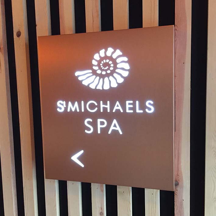 Spa sign for St Michaels Hotel Falmouth
