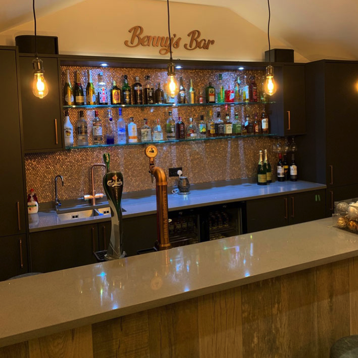 Bar copper interior fitout