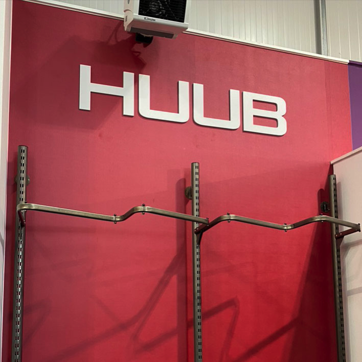Point of sale wall for HUUB in Cornwall
