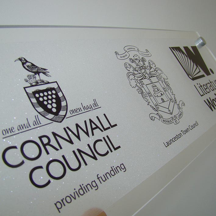 Cornwall Council interior acrylic signs and wayfinding