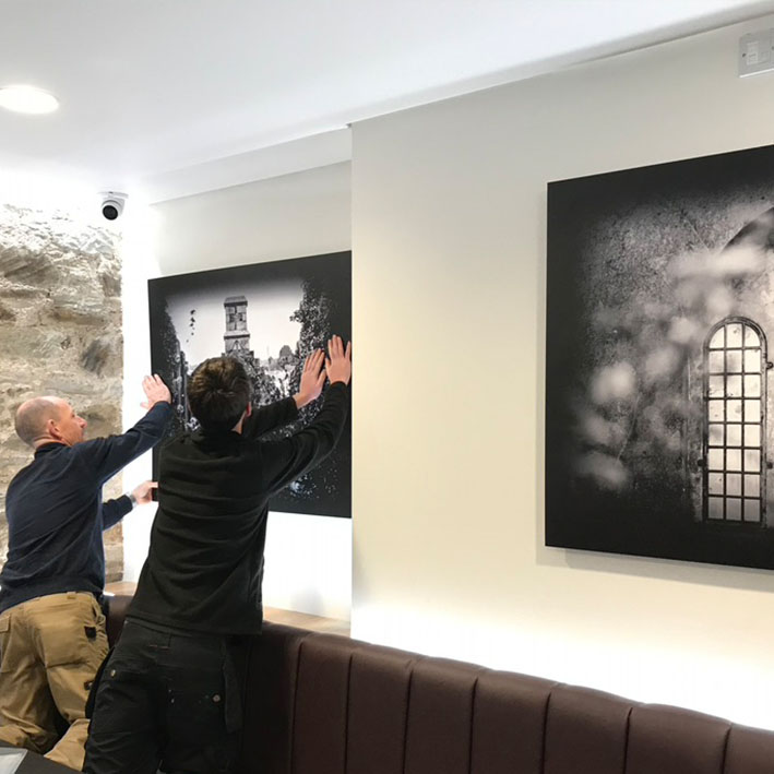 Wall prints for restaurant wall in Cornwall