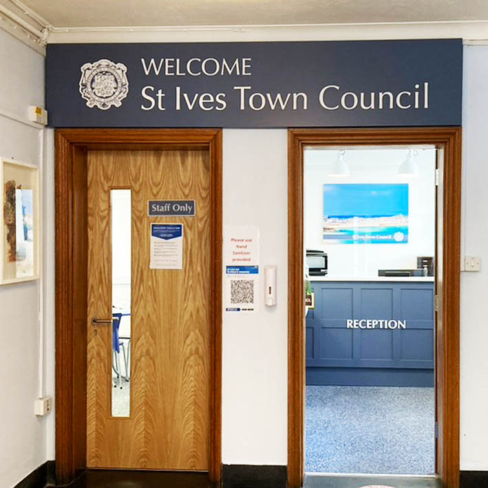 Signs made for St Ives Town Council in Cornwall