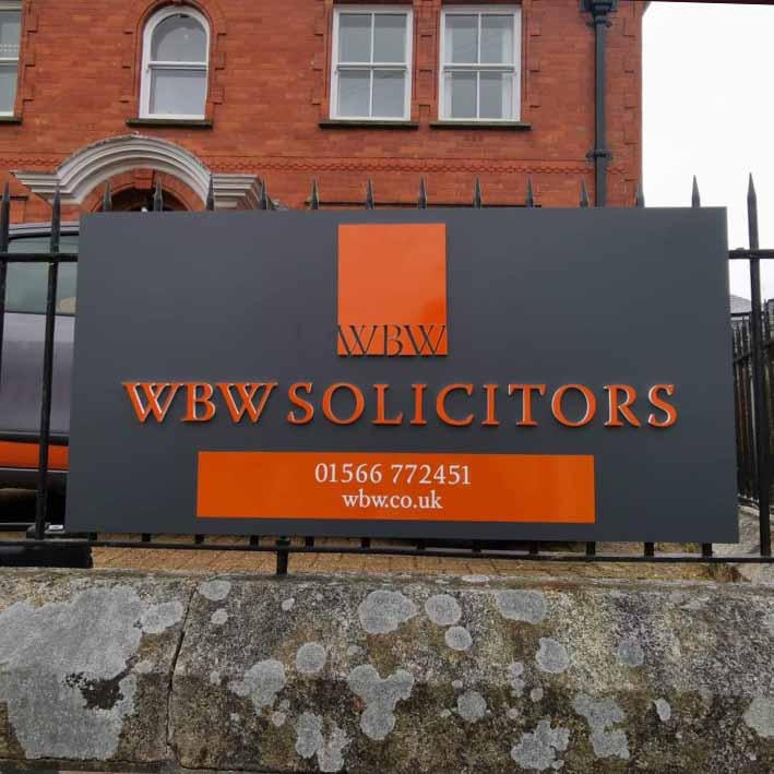 Wbw solicitors sign in Cornwall
