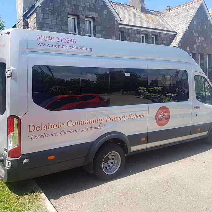 Delabole School Bus Signwriting and Graphics