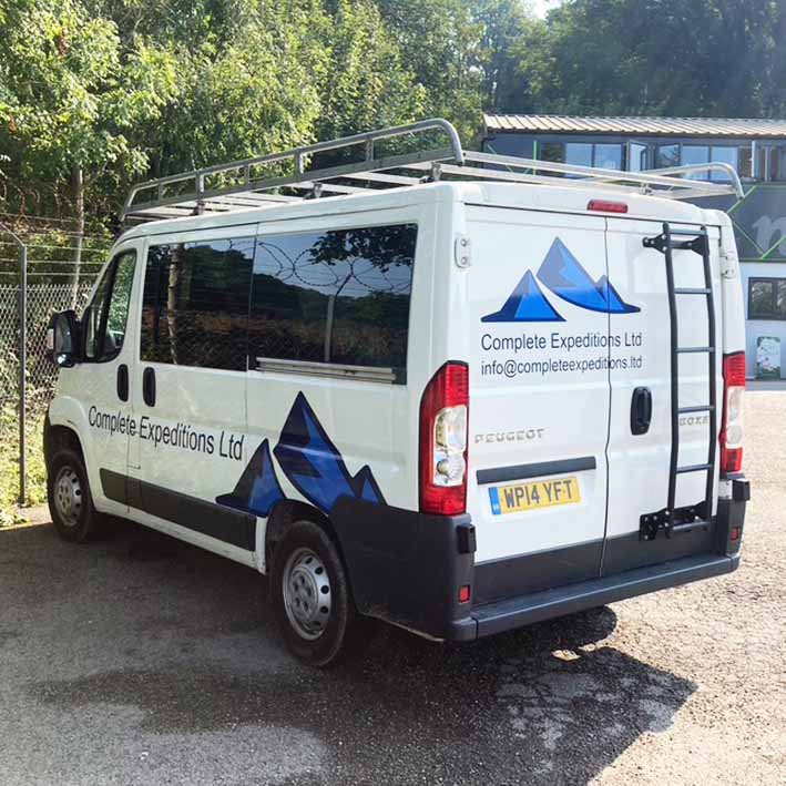 Expedition van graphics supplier in Cornwall
