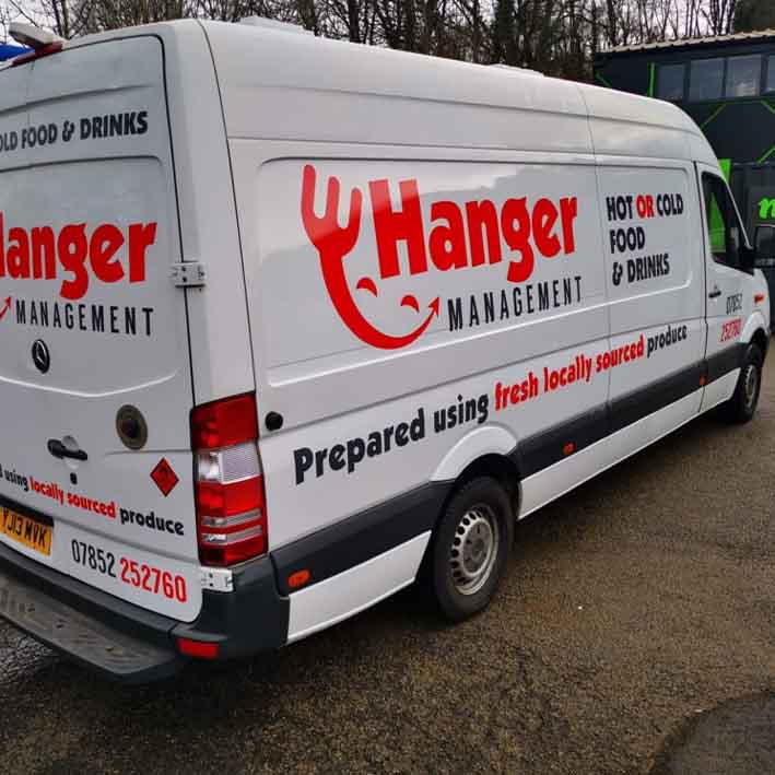 Hangor Management Food and Drink Van Graphics Cornwall