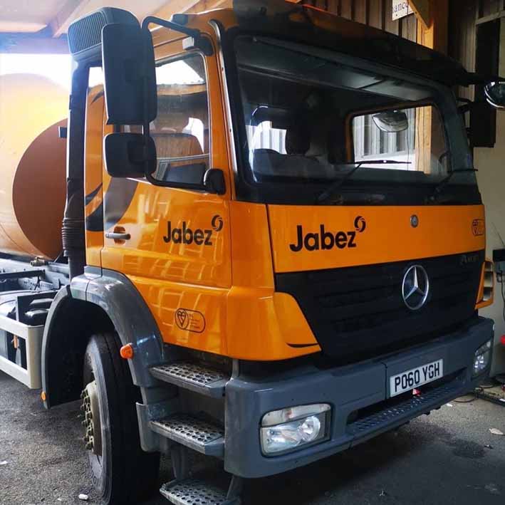 Jabez concrete lorry vinyl graphics Launceston Cornwall