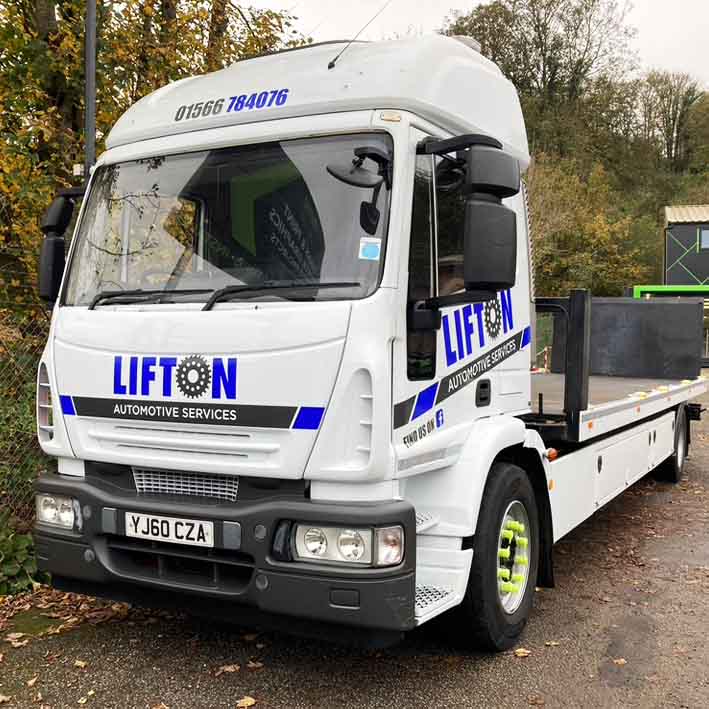 Lifton Automotive Services Truck Cab Signwriting Devon