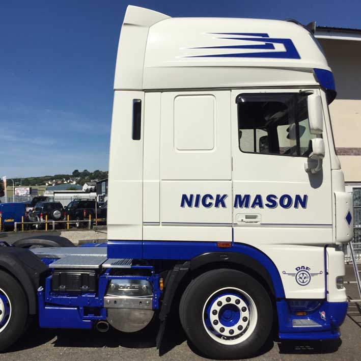 Truck graphics for Nick Mason Launceston Cornwall