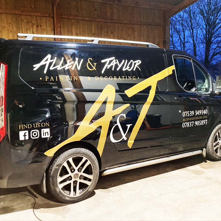 Van Signwriting in Padstow for Allen & Taylor