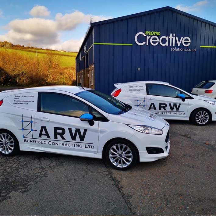 Fleet graphics for ARW scaffolding Truro