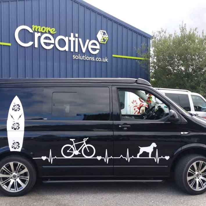 VW T6 vinyl graphics in Cornwall