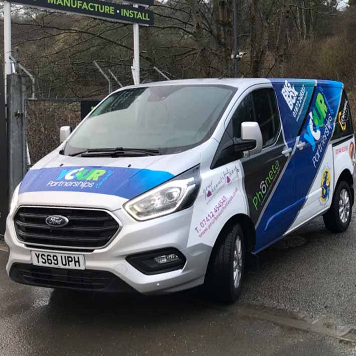 Van wrap for your partnerships Cornwall